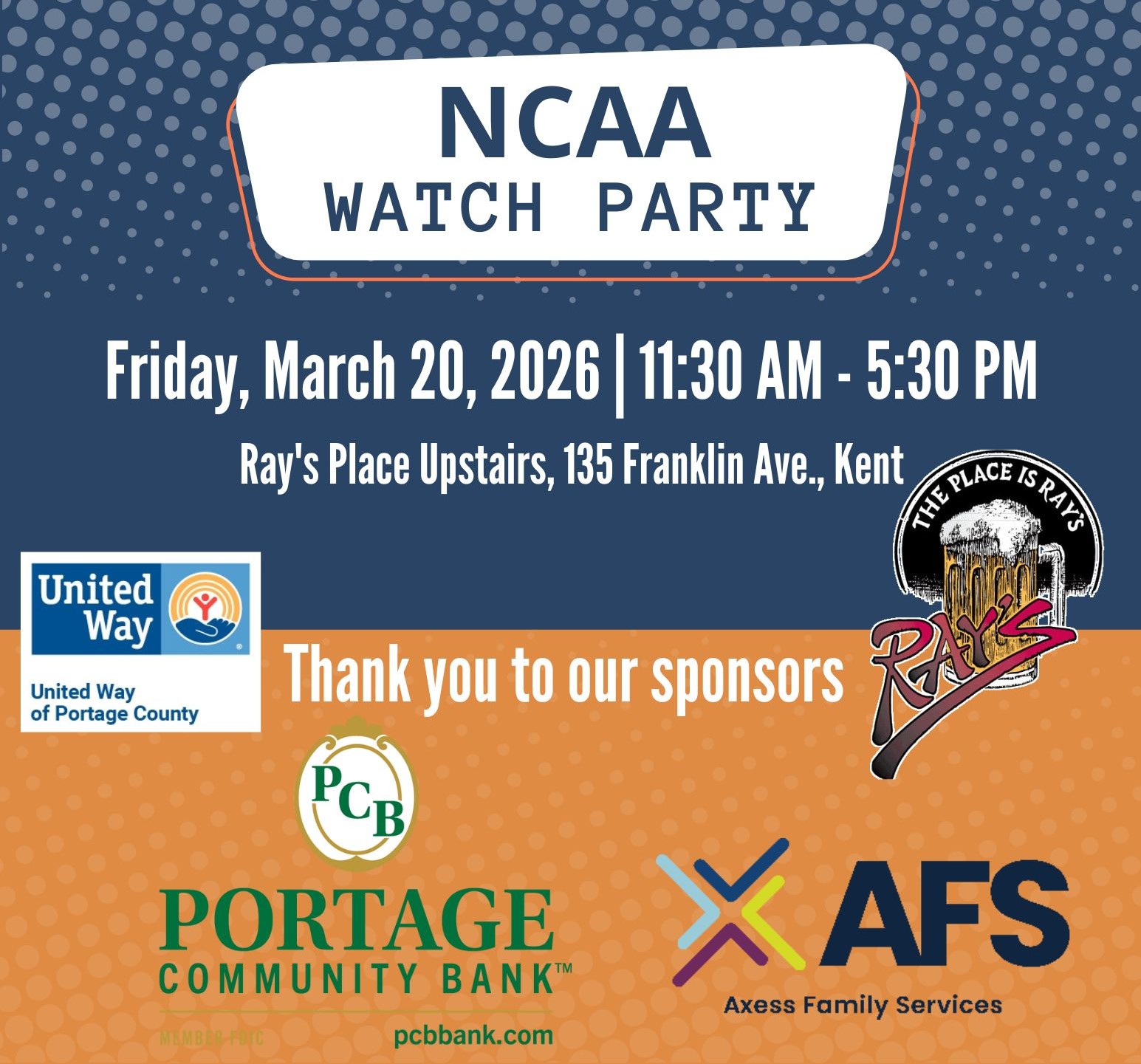 Shows sponsors of event