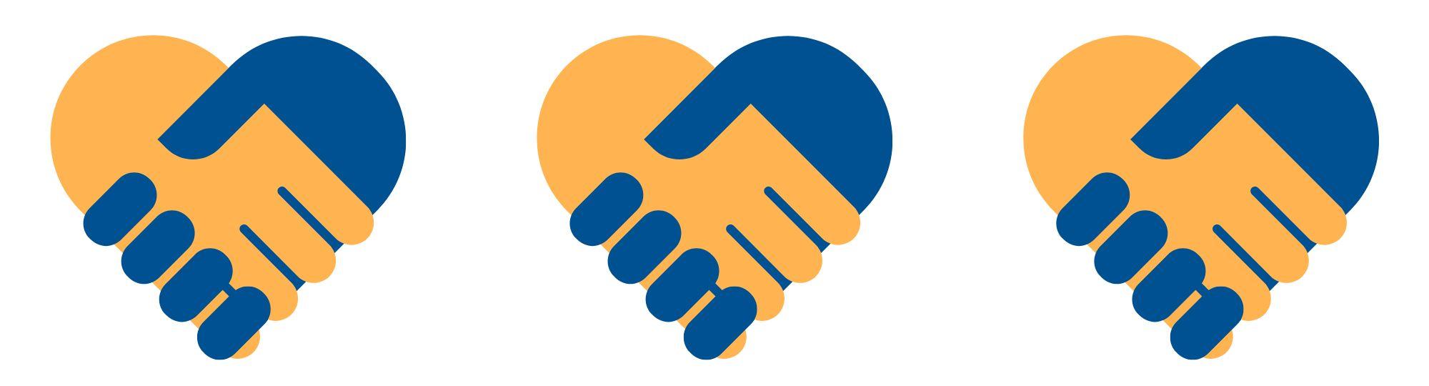 Graphic of hands shaking