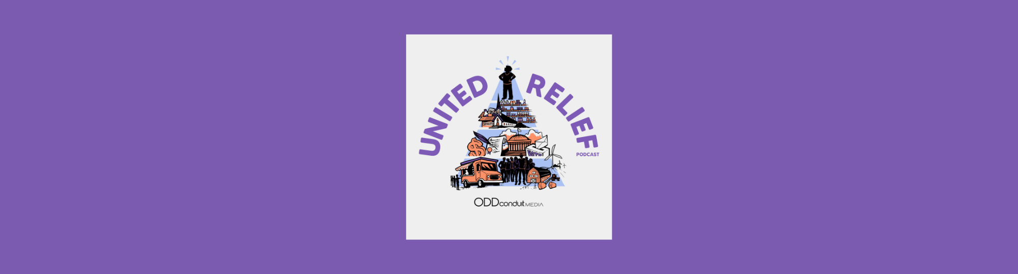 Logo for United Relief podcast