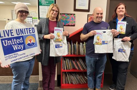 United Way brings Literacy Kits to Portage Learning Centers.